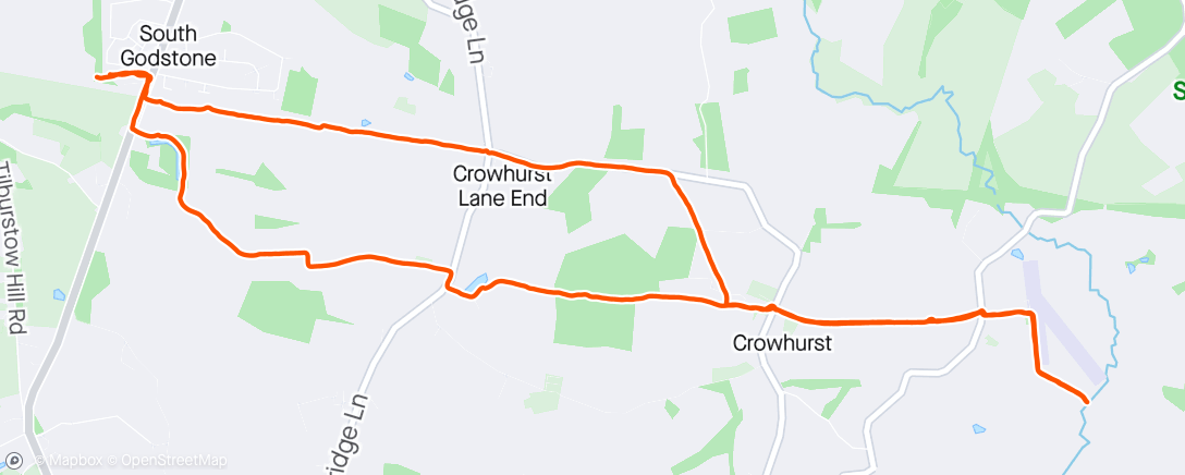 Карта физической активности (Crowhurst bridge return)