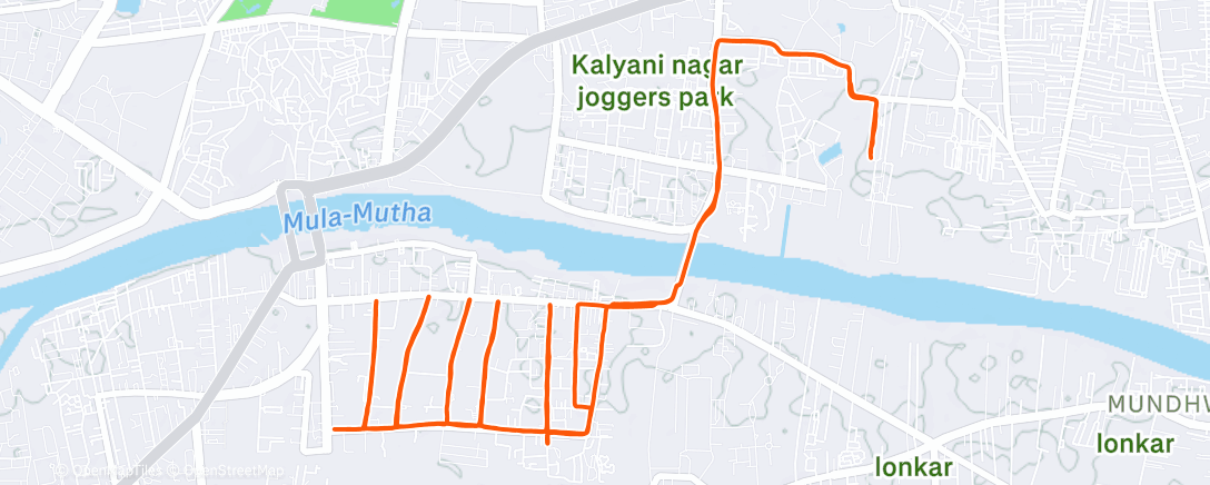 Map of the activity, Morning Run