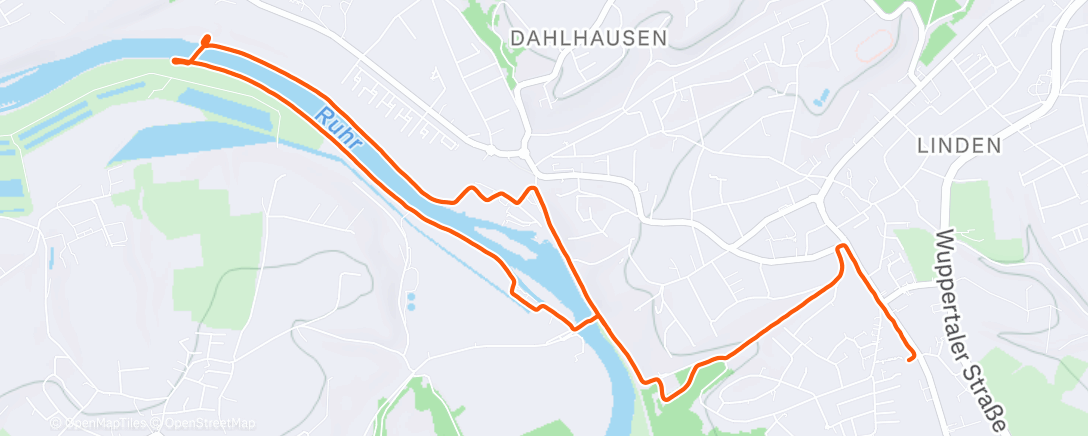 Map of the activity, Lauf am Nachmittag