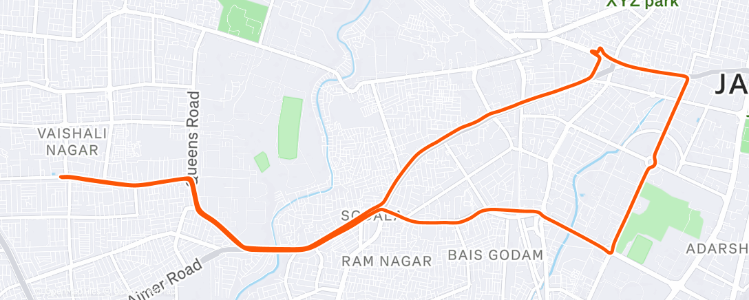 Map of the activity, Morning Ride