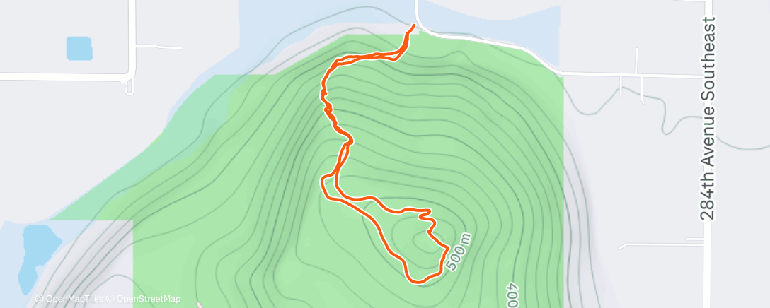 Map of the activity, Afternoon Run
