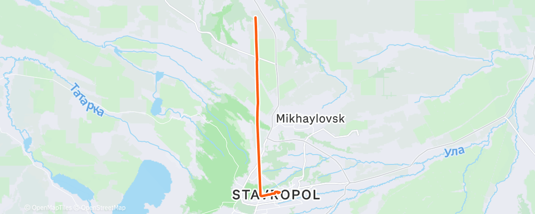 Map of the activity, Morning Run