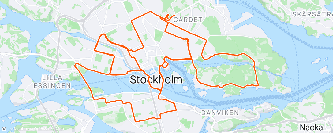 Mapa da atividade, Sthlm Marathon