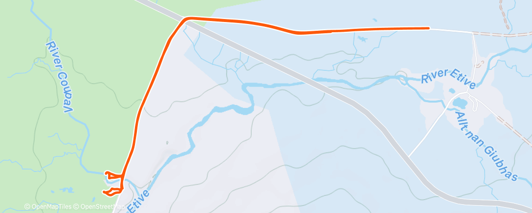 Map of the activity, Morning Walk