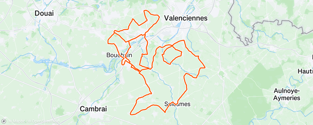Map of the activity, Mittagsradfahrt