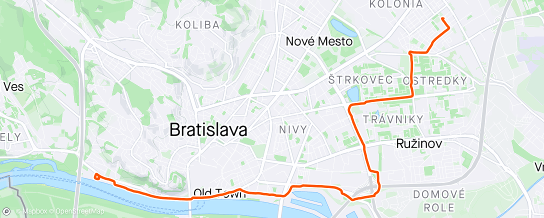 Map of the activity, Thursday Morning Cycle
