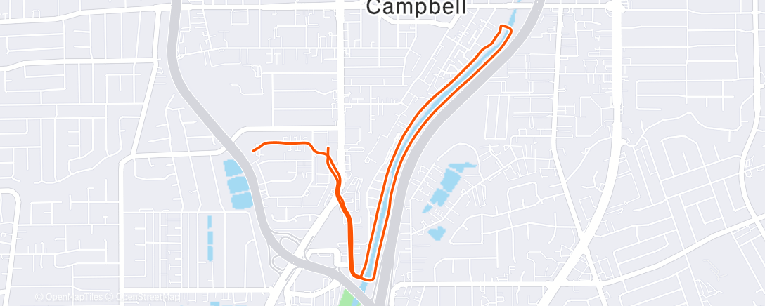 Map of the activity, Morning Run