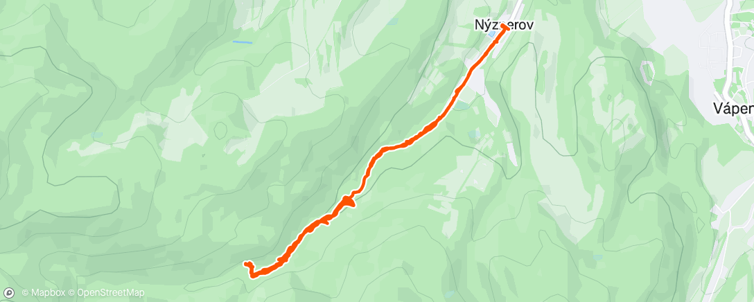 Map of the activity, Morning Hike