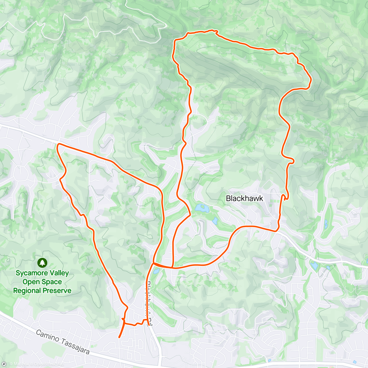 Map of the activity, Blackhawk downhill