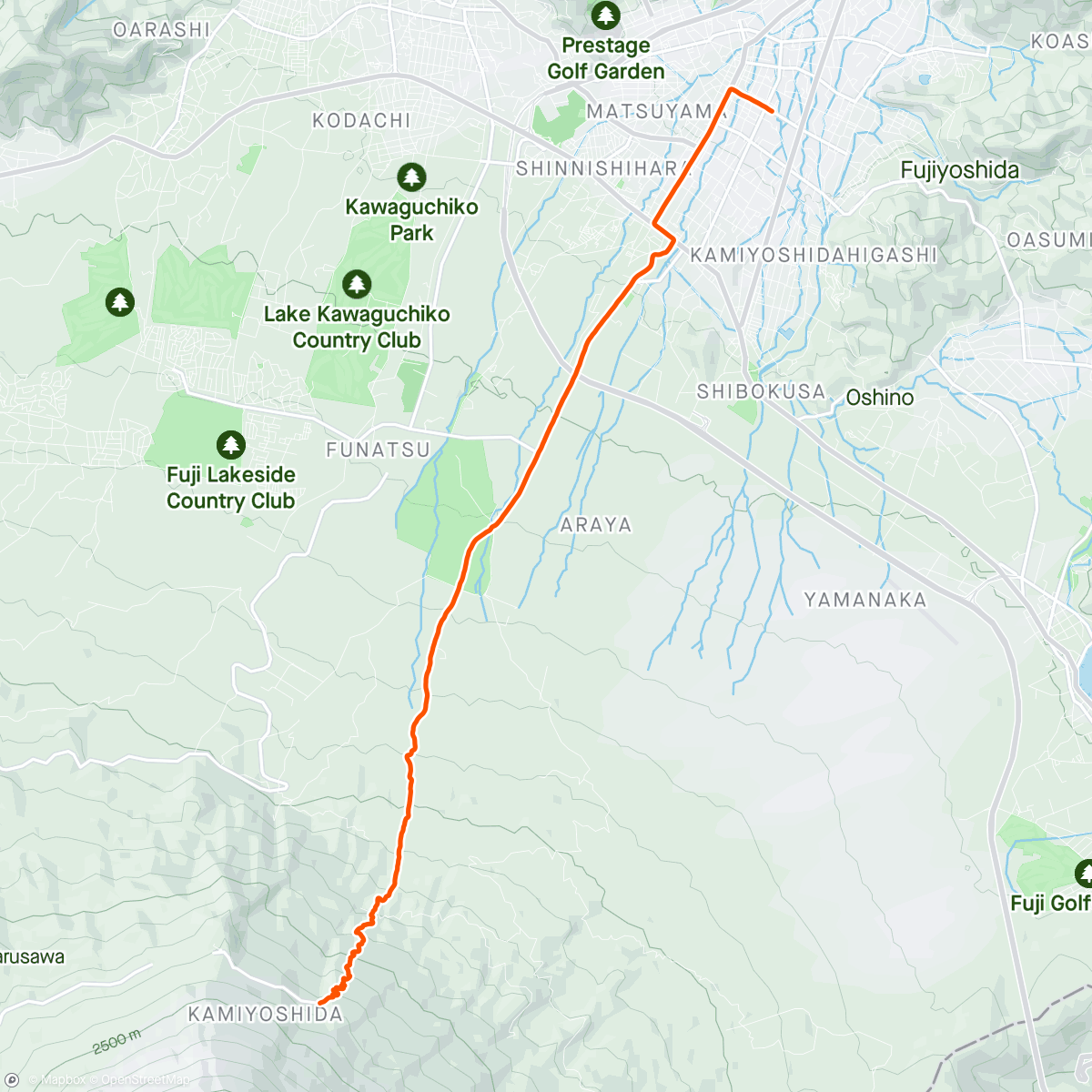 Map of the activity, 第77回富士登山競走山頂コースDNF