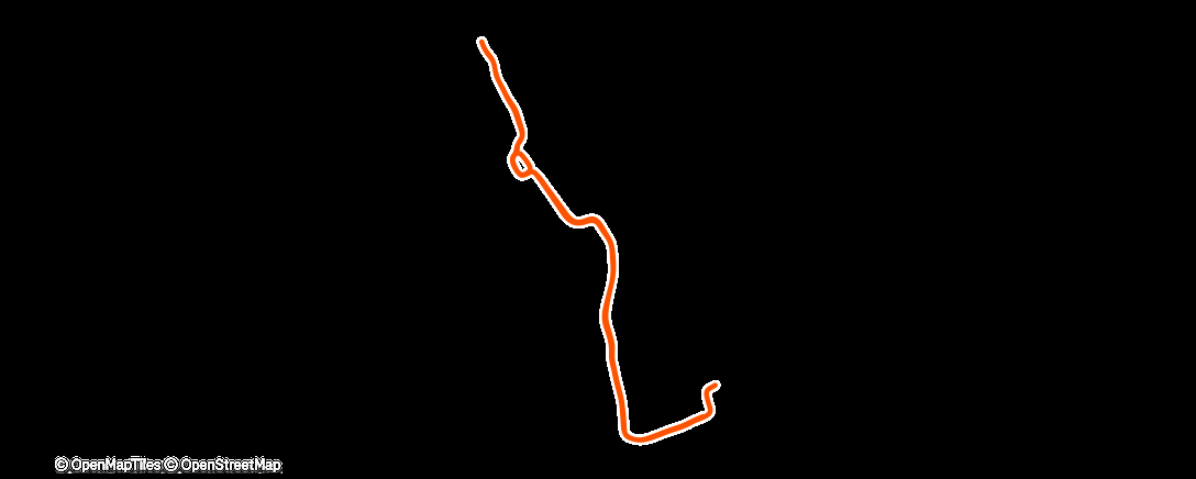 Map of the activity, Afternoon Run
