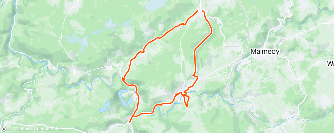 Map of the activity, Pedalada em Spa-Francorchamps