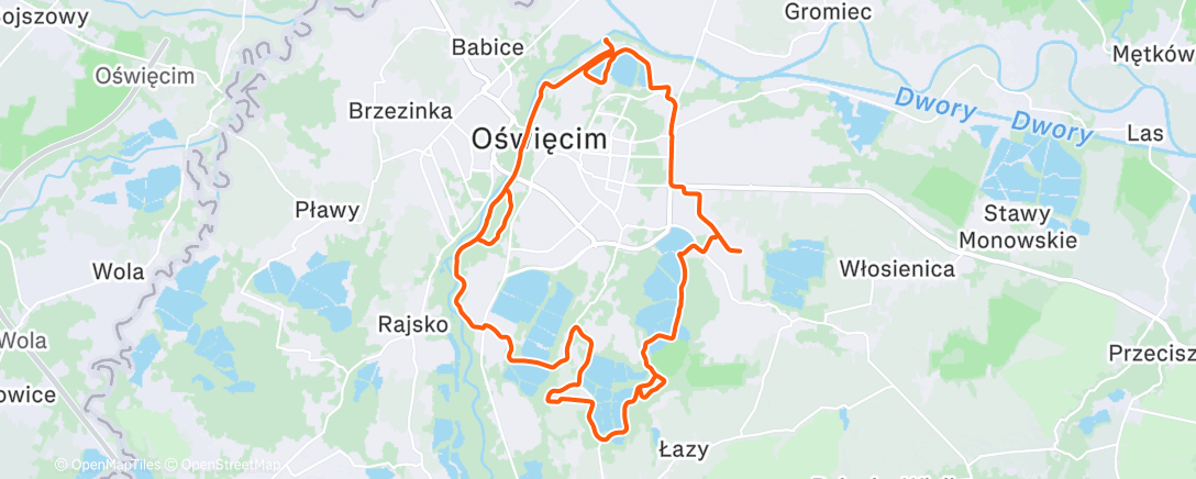 Map of the activity, Afternoon Ride
