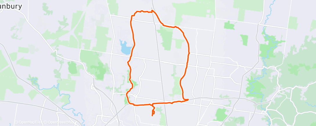 Map of the activity, Lunch Ride