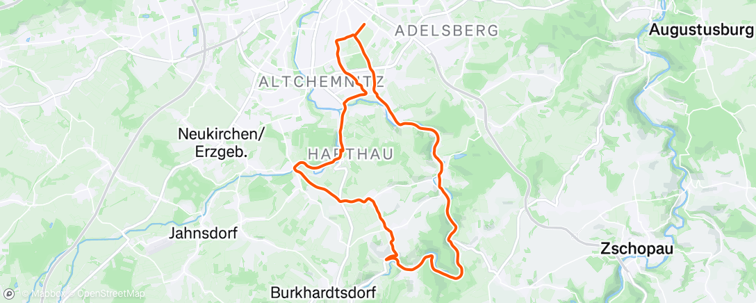 Map of the activity, Afternoon Ride