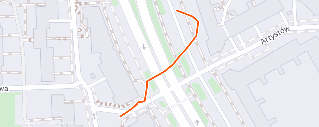 Map of the activity, Evening Walk