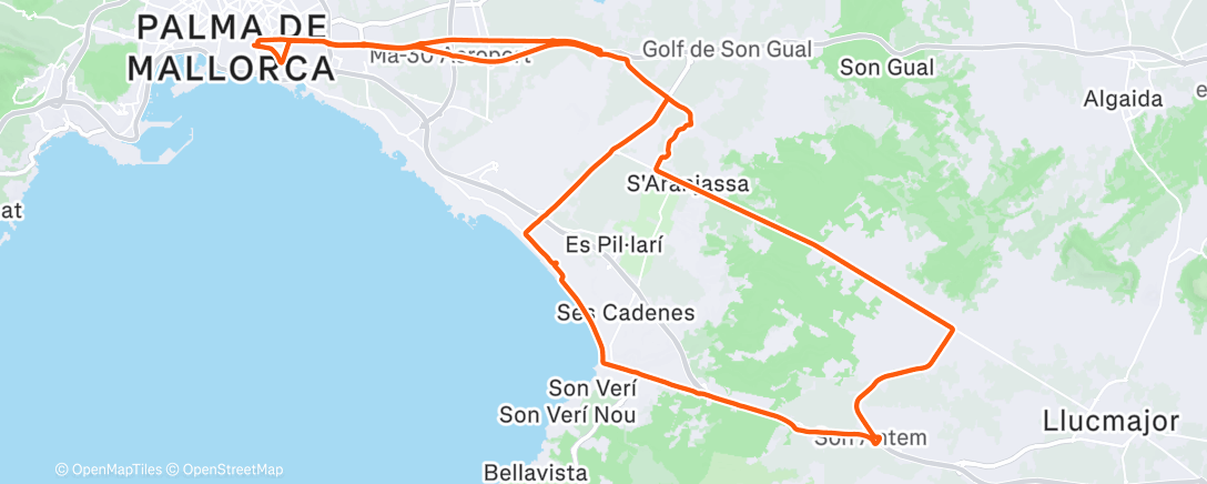 Map of the activity, Morning Ride