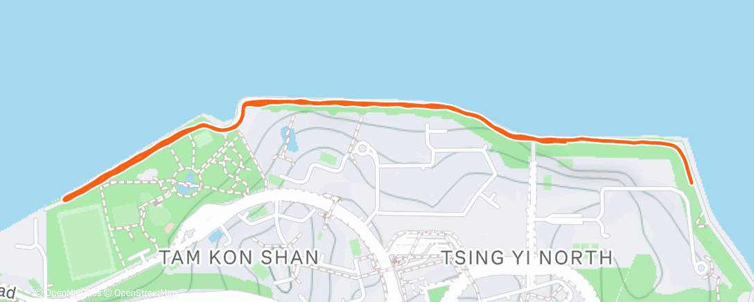 Map of the activity, 晨间跑步