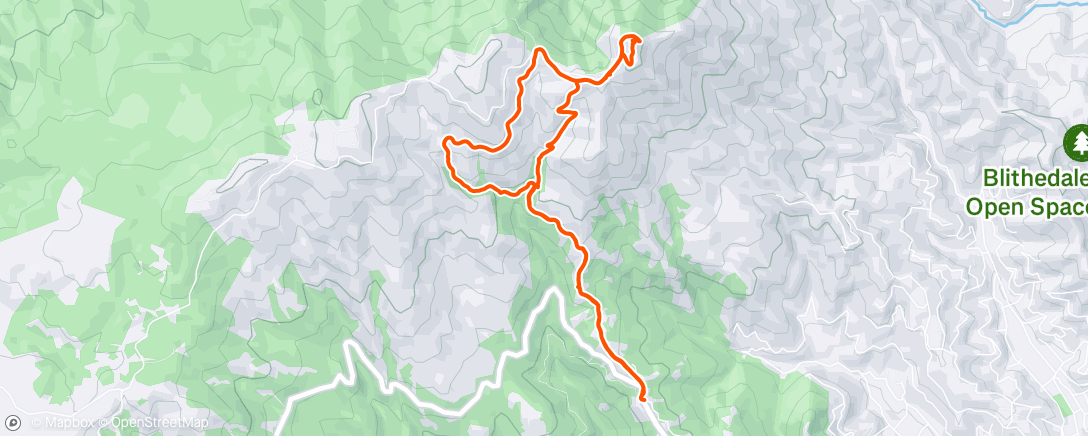 Map of the activity, Morning Hike