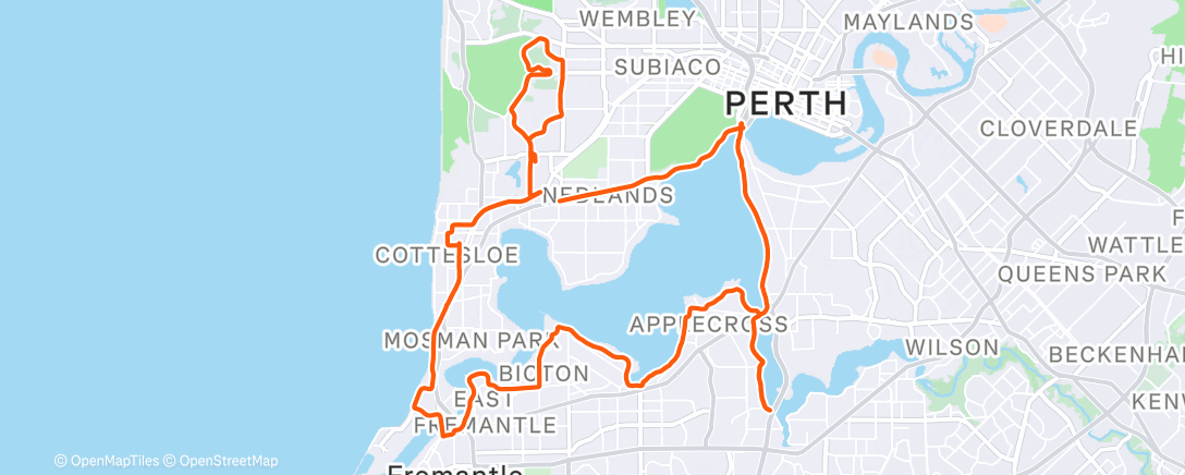Map of the activity, Morning Ride