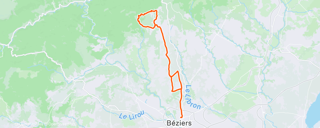 Map of the activity, Sortie vélo dans l'après-midi