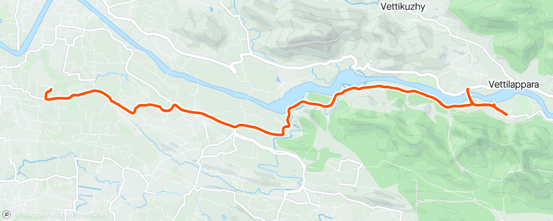 Map of the activity, Vettilappara Ride