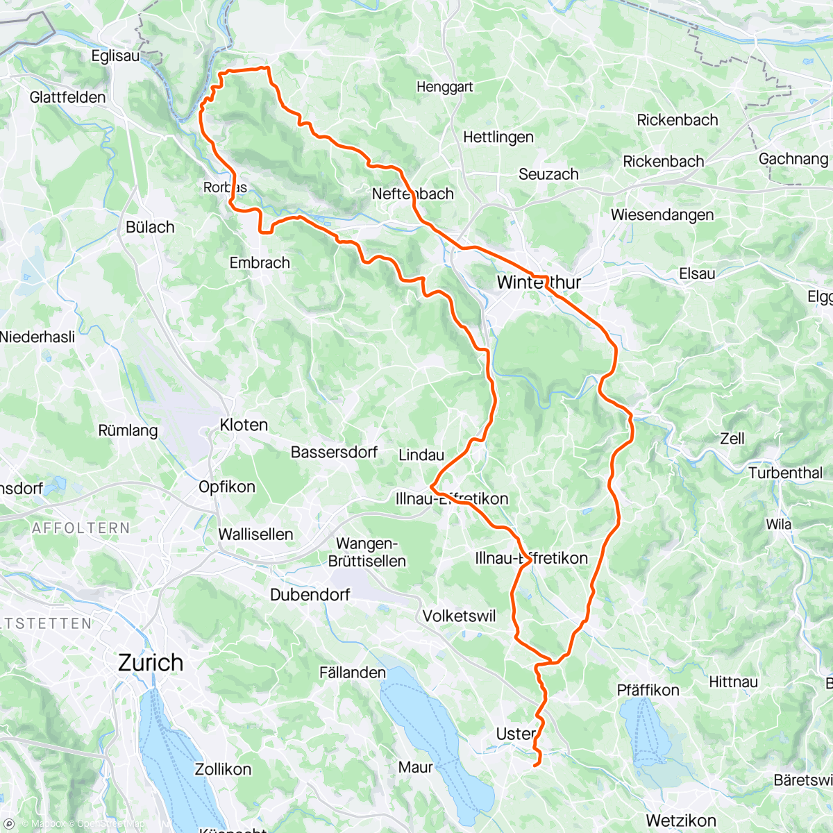 Map of the activity, PreHoliday Ride
