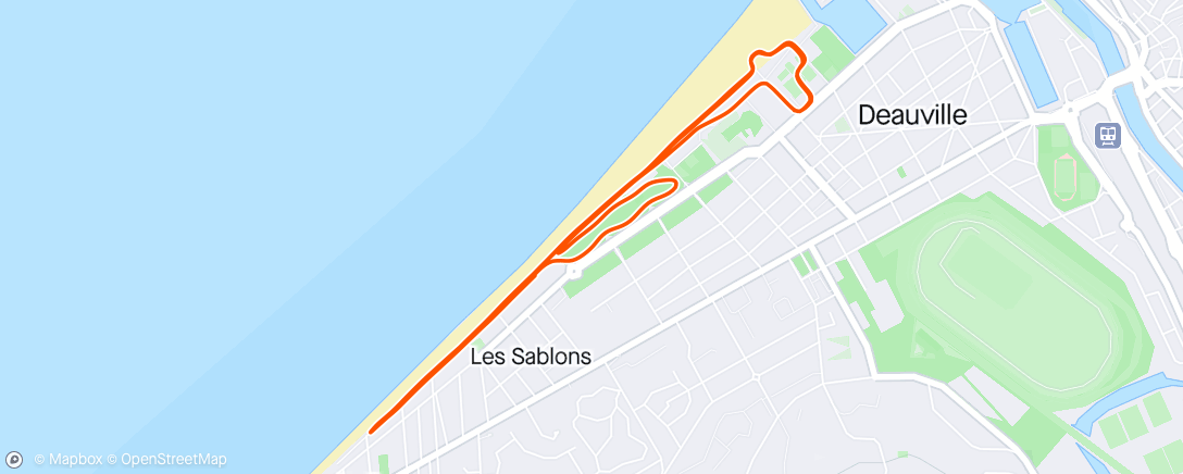 Karte der Aktivität „3/3 Course à pied DO 750 Deauville”