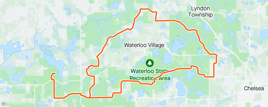 Map of the activity, Waterloo G+G - 50k
