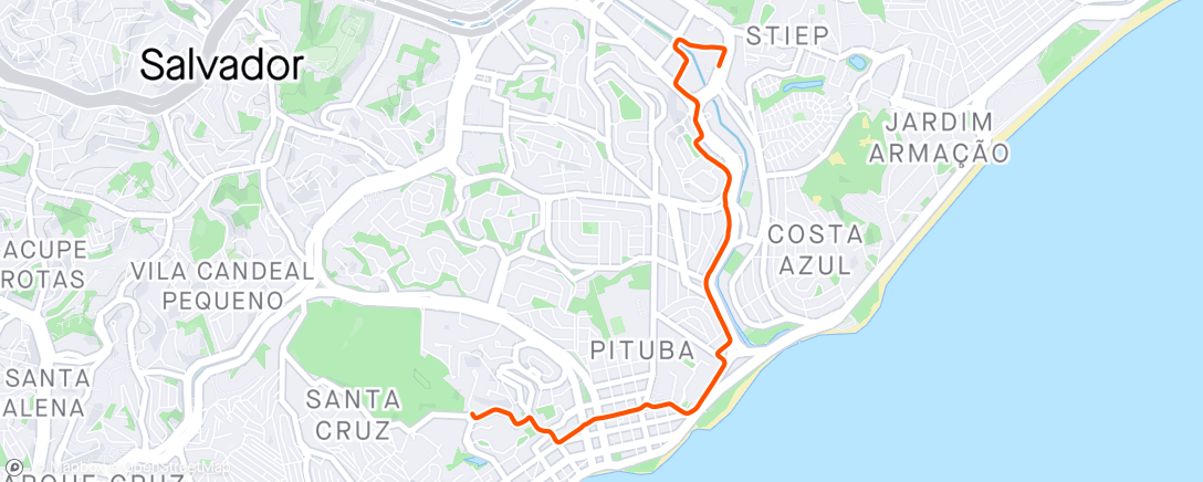 Map of the activity, Friday Morning Cycle