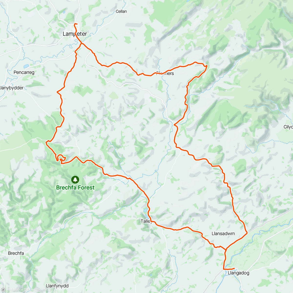 Map of the activity, Little lanes and forest trails