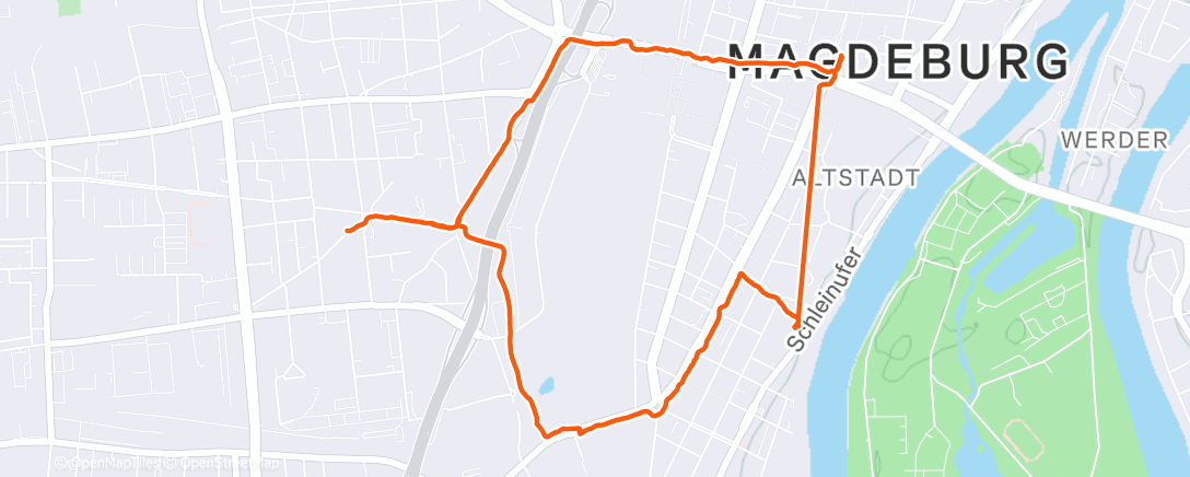 Map of the activity, Nachtspaziergang