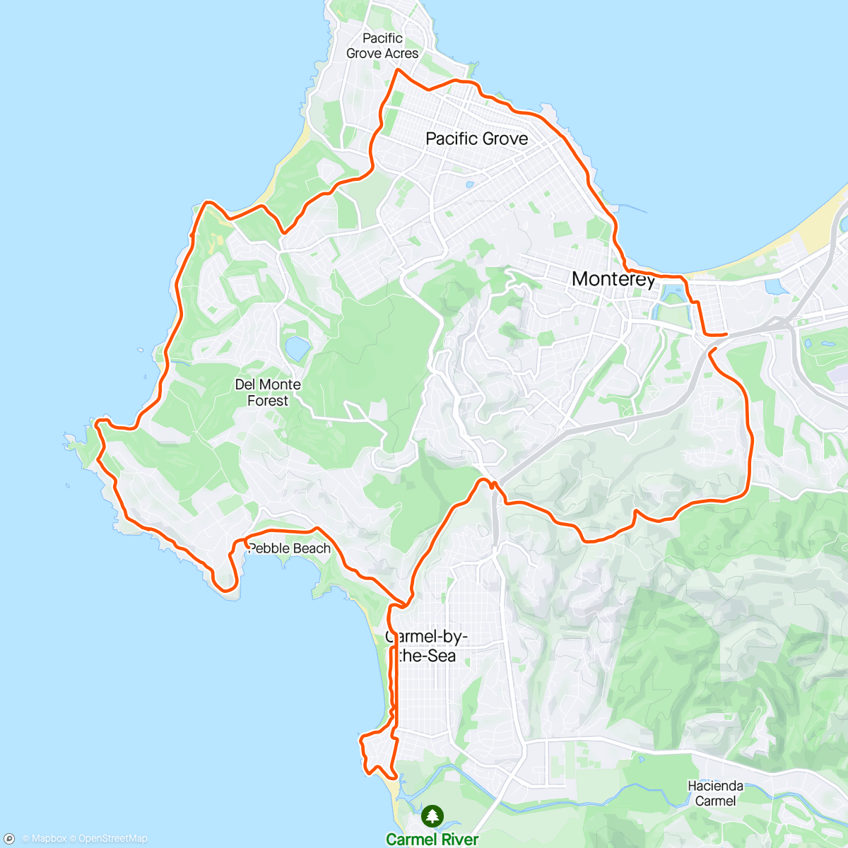 Map of the activity, The most beautiful ride