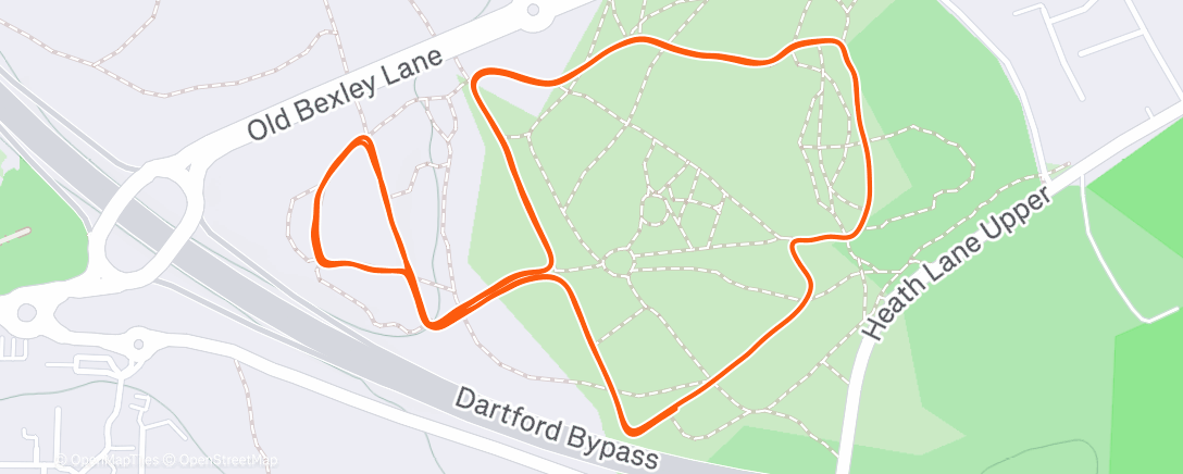 Map of the activity, Morning Run