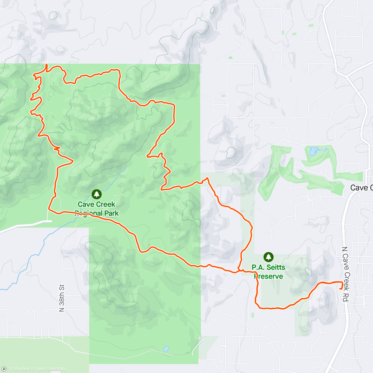 Map of the activity, Adios Cave Creek! 🌵☀️