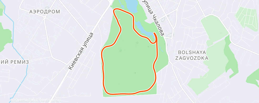 Map of the activity, Утренний забег