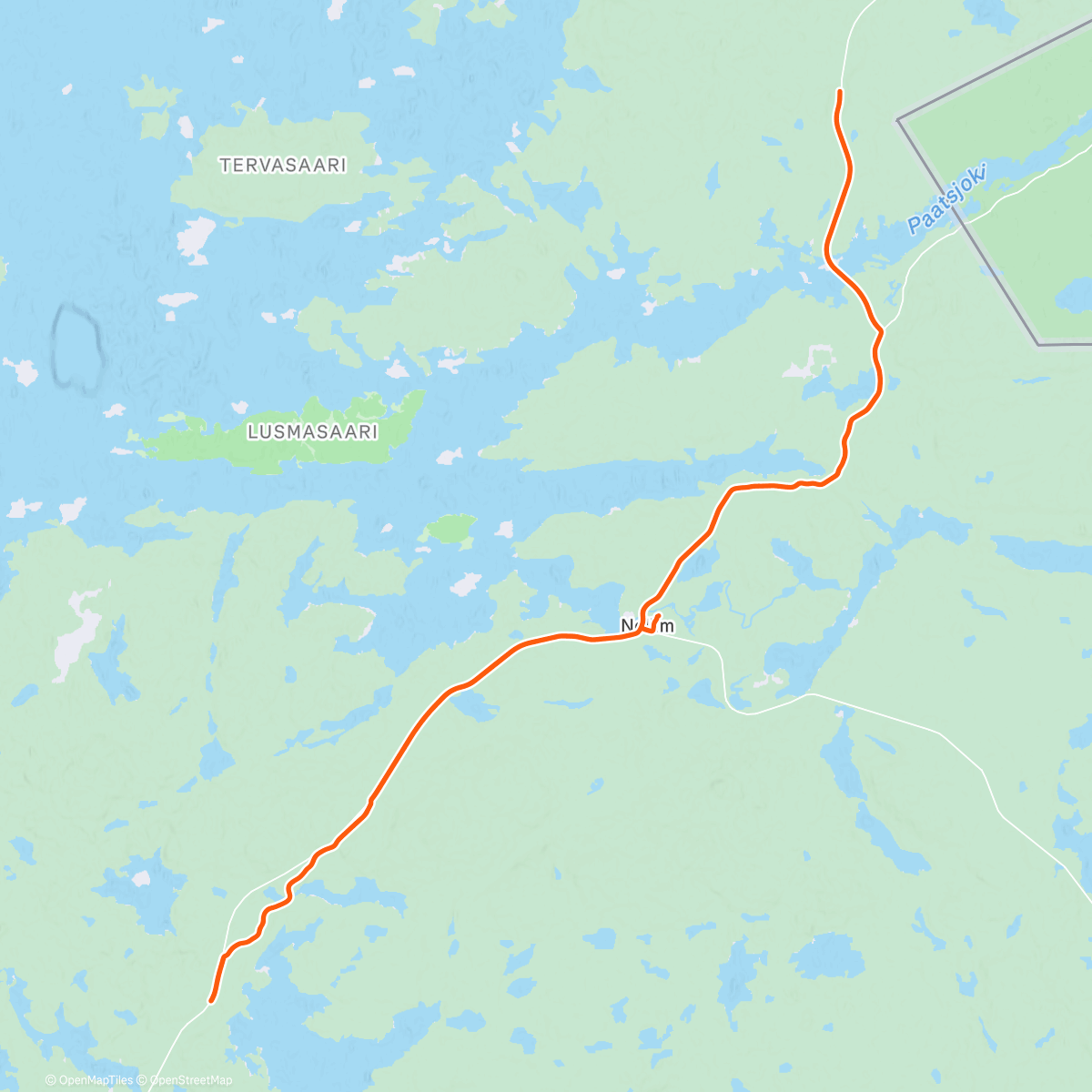 Map of the activity, Gravel Ride