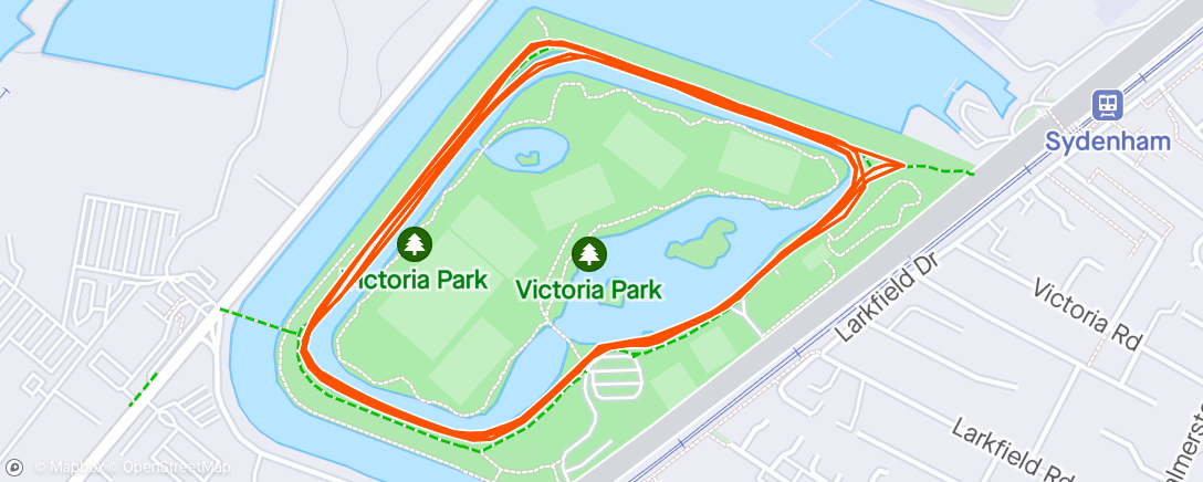 Map of the activity, Victoria Park