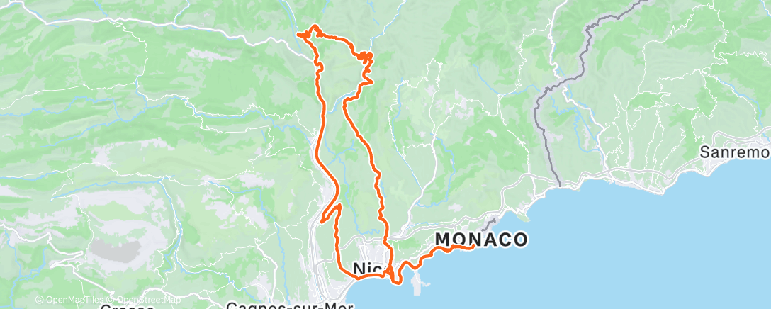 Map of the activity, Fietsen