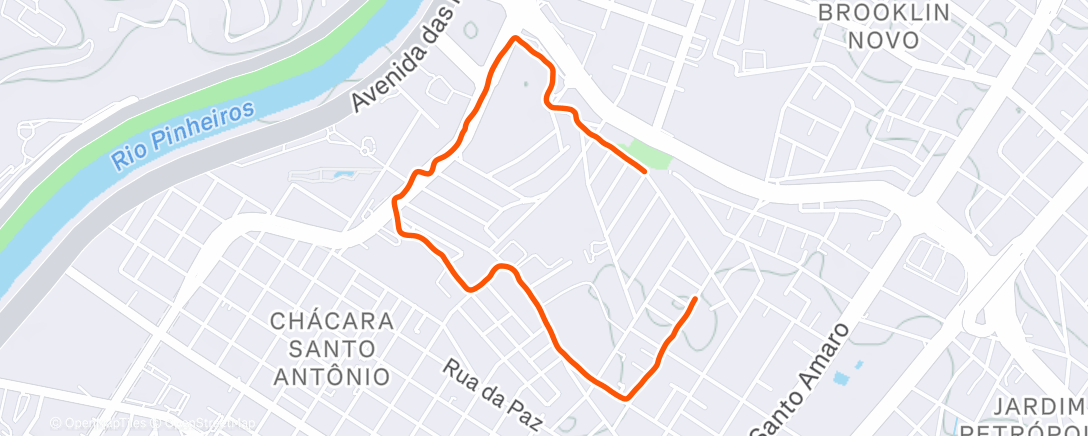Map of the activity, Caminhada matinal