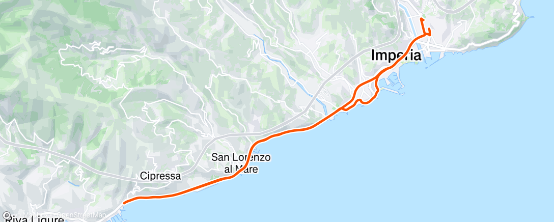 Map of the activity, Pedalata con Stefano.