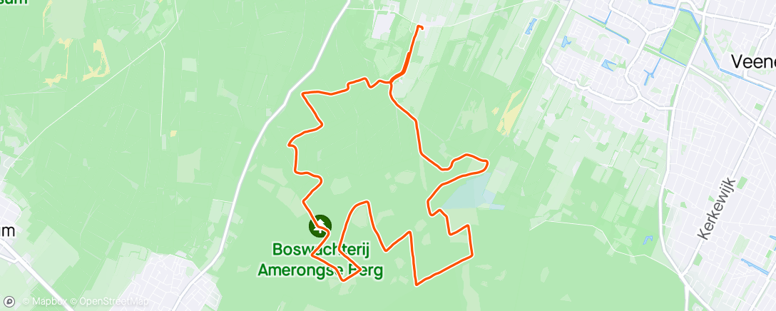 Map of the activity, Amerongse Berg Trail Run