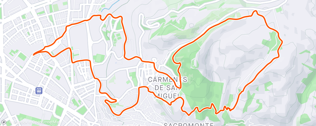 Map of the activity, Fargue y Sacromonte. Buscando senderos perdidos