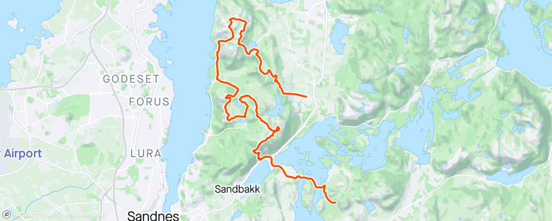 Map of the activity, Sandnes Ultra Trail 2024