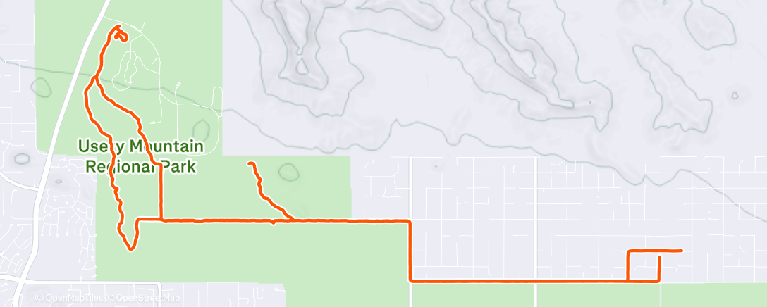 Map of the activity, Morning Run