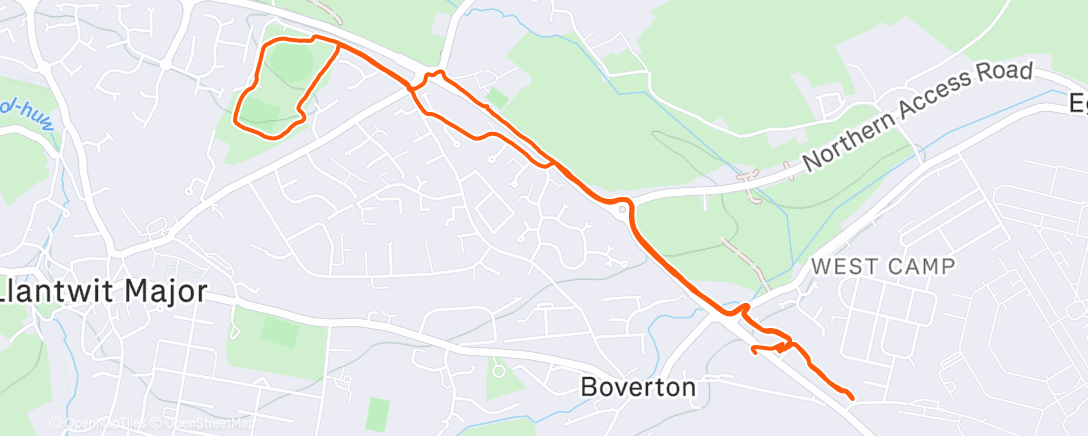 Map of the activity, Morning Walk