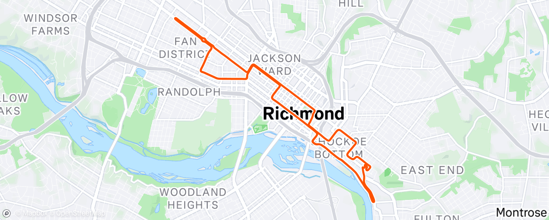 Map of the activity, Zwift - 2015 Worlds Course in Richmond