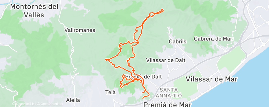 Map of the activity, Morning Trail Run