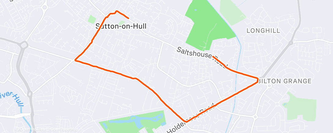 Map of the activity, Lunch Run