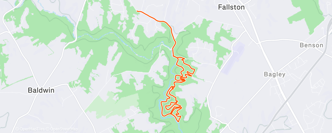 Map of the activity, Morning Mountain Bike Ride